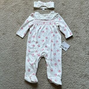 Little Me Floral Outfit with Headband